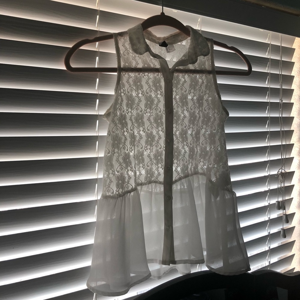 White lace blouse